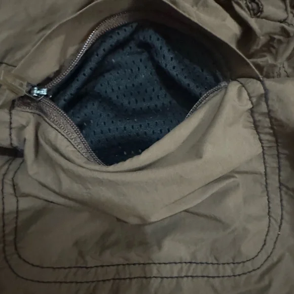 Free People Olive Drawstring Paperbag Waist Athletic Shorts - Picture 4 of 9